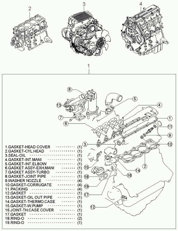 Suzuki 0K05410270 - Gasket Set, cylinder head www.parts5.com