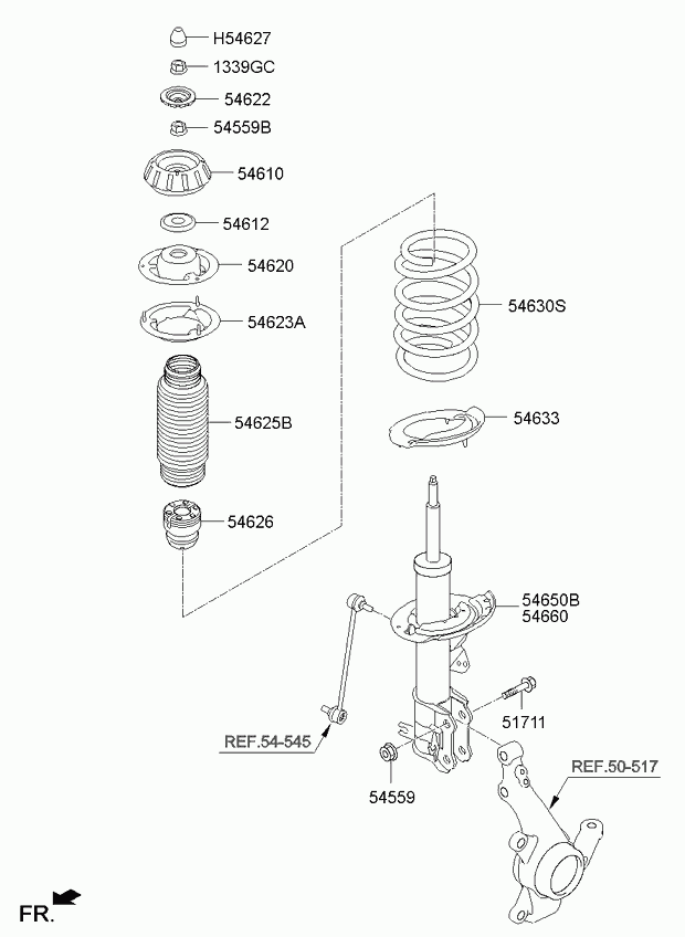 KIA 54611-1Y000 - Rulment sarcina suport arc www.parts5.com