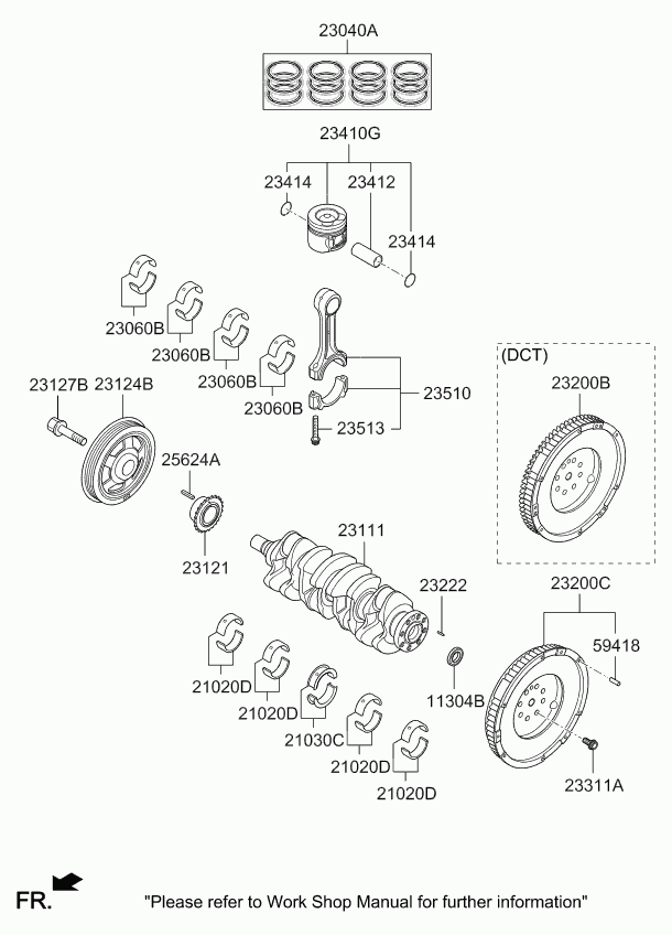 Hyundai 23200-2A405 - Flywheel parts5.com