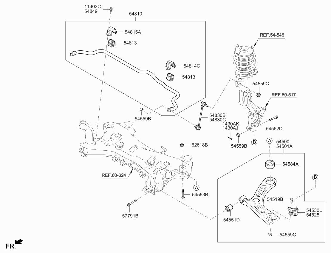 Hyundai 54501-C1000 - Track Control Arm www.parts5.com