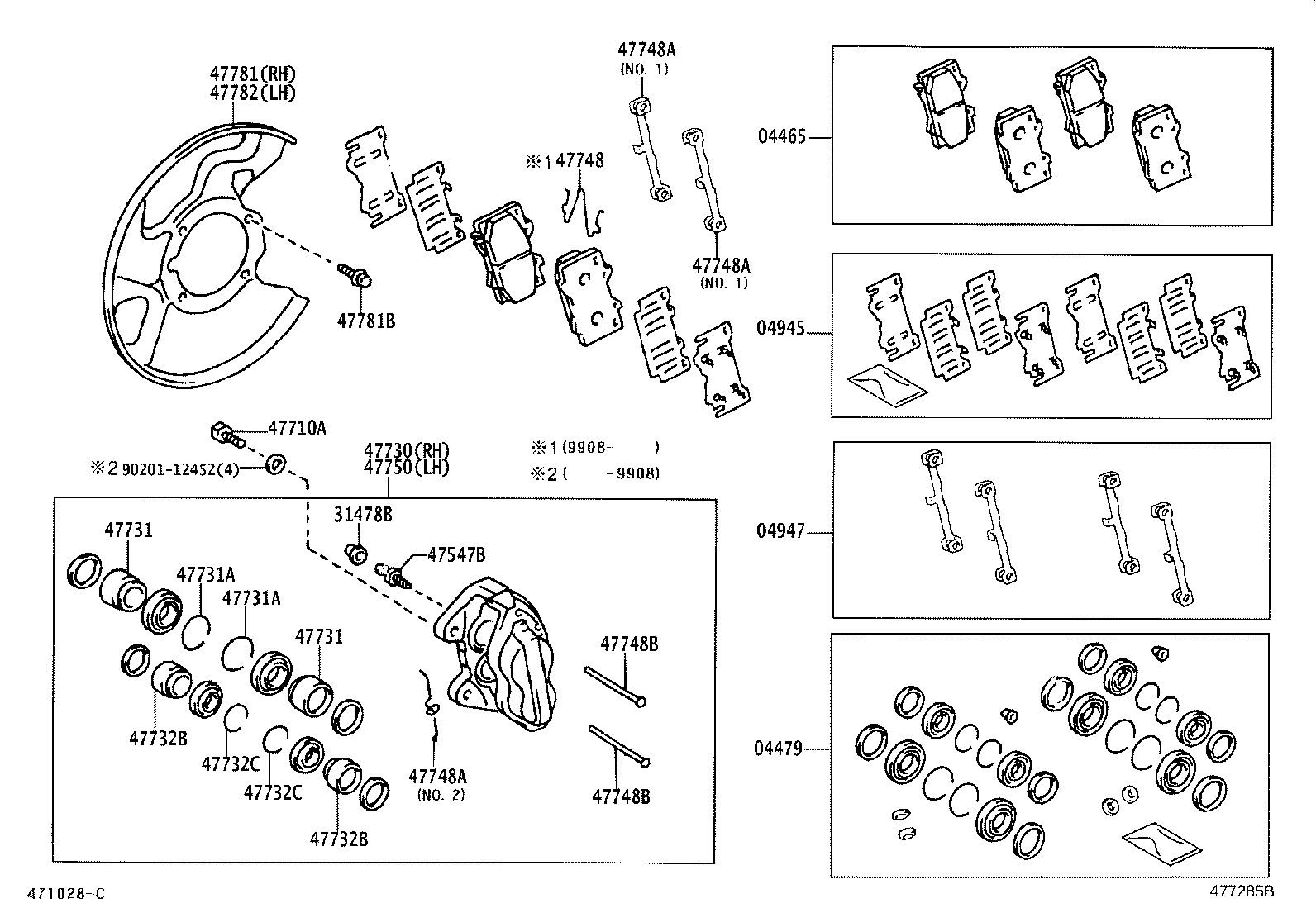 TOYOTA 04465-60151 - Fékbetétkészlet, tárcsafék www.parts5.com