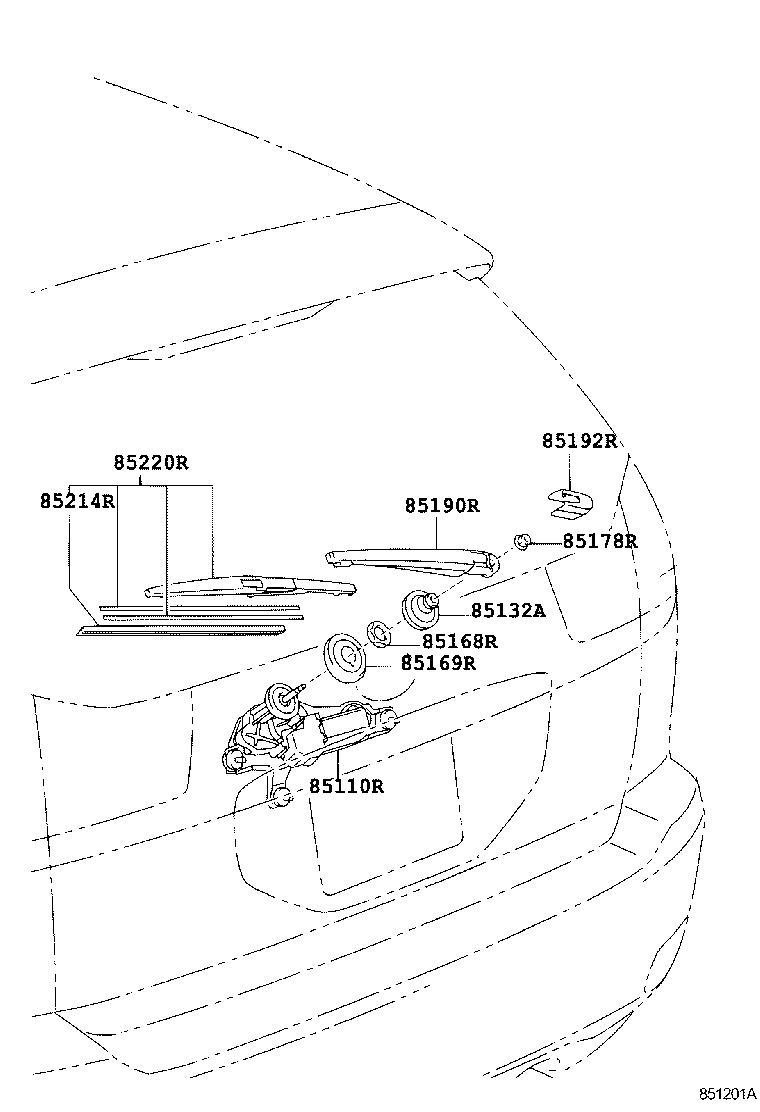 TOYOTA 85242-48030 - Перо на чистачка www.parts5.com