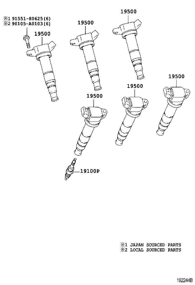 TOYOTA 90919-01247 - Bujii www.parts5.com