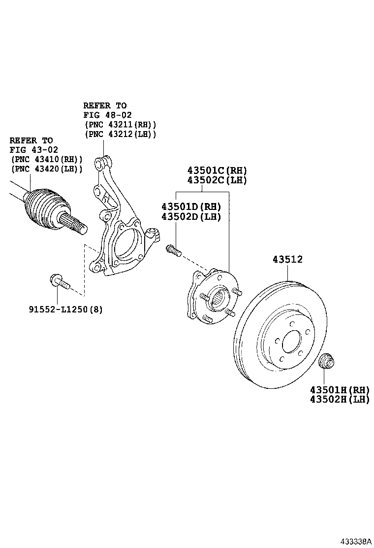 TOYOTA 43550-28030 - Komplet kolesnega lezaja www.parts5.com