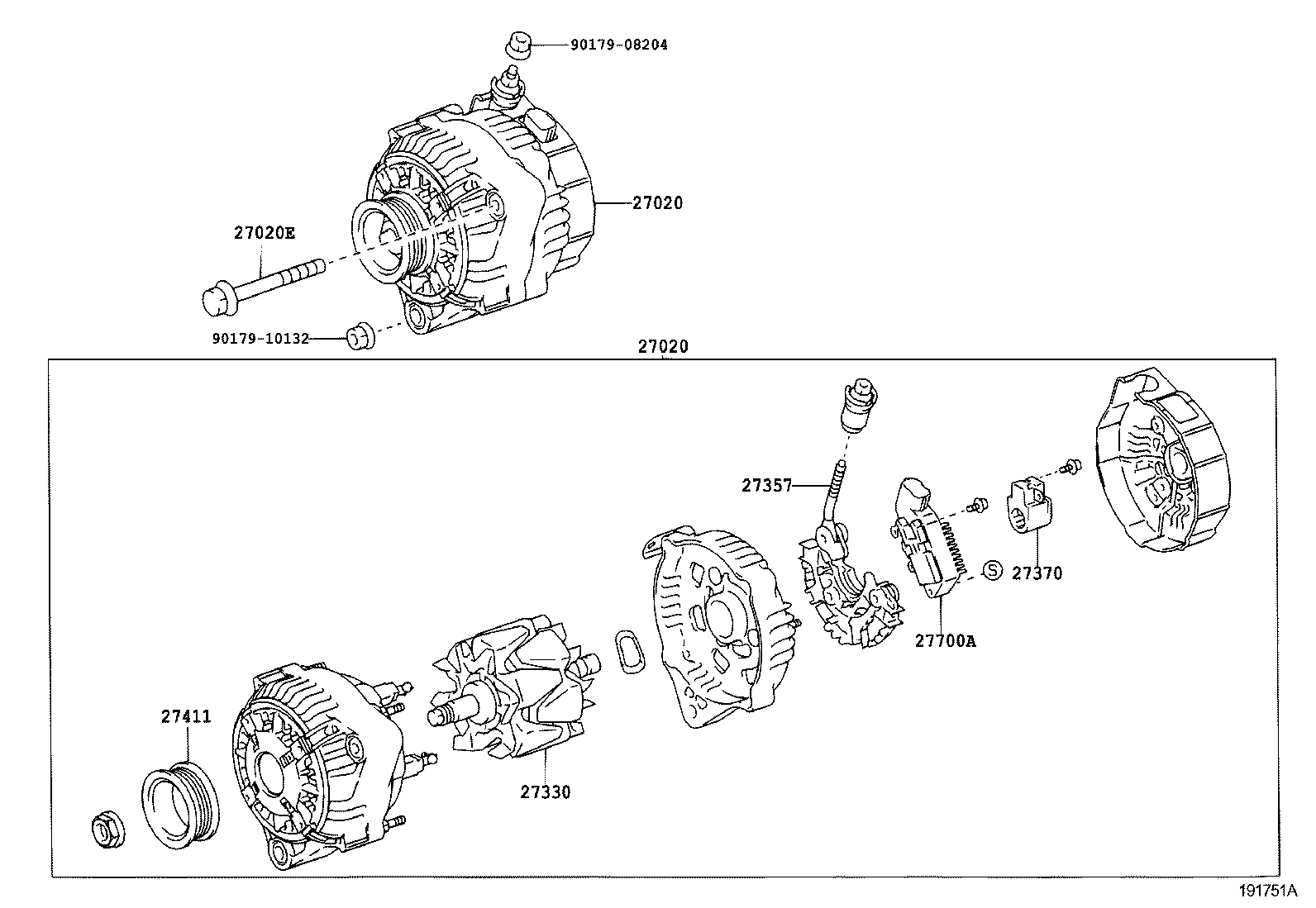 LEXUS 27060 46300 - Generátor www.parts5.com