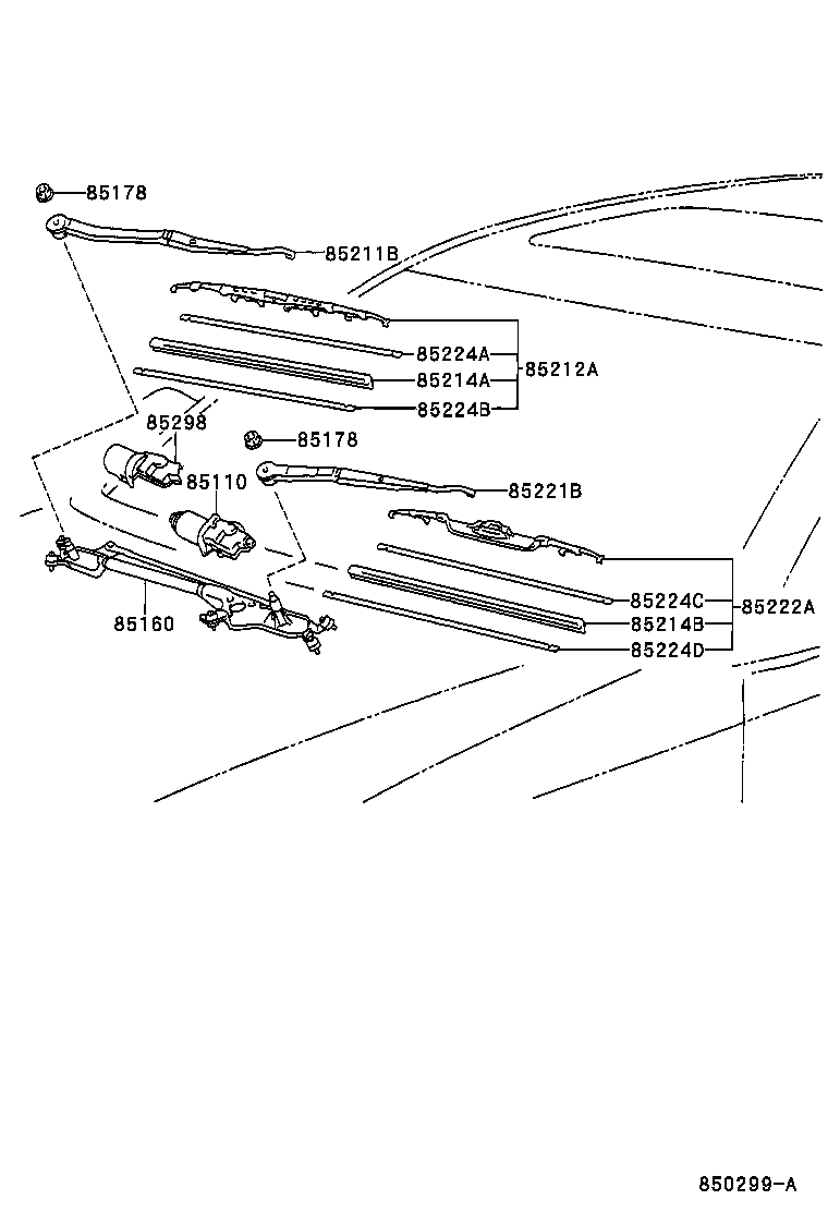 LEXUS 8521230340 - Перо на чистачка www.parts5.com