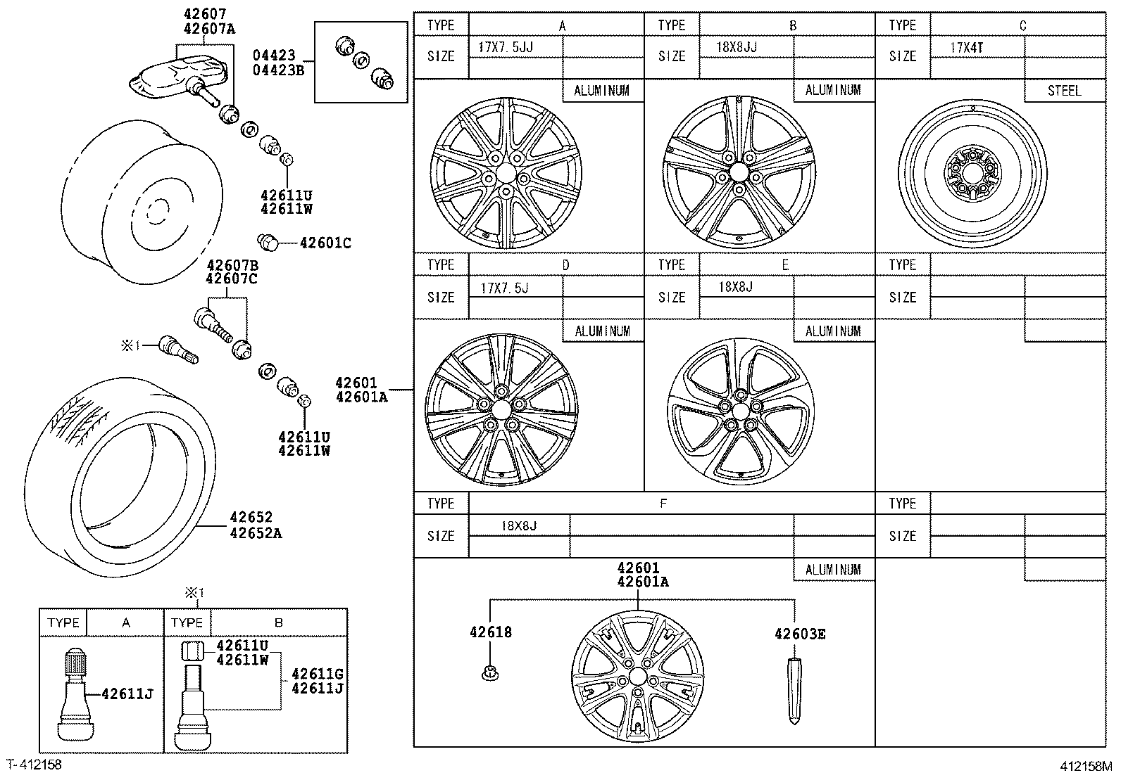 Daihatsu 4260750011 - Αισθητήρας τροχού, σύστημα ελέγχου πίεσης ελαστικών www.parts5.com