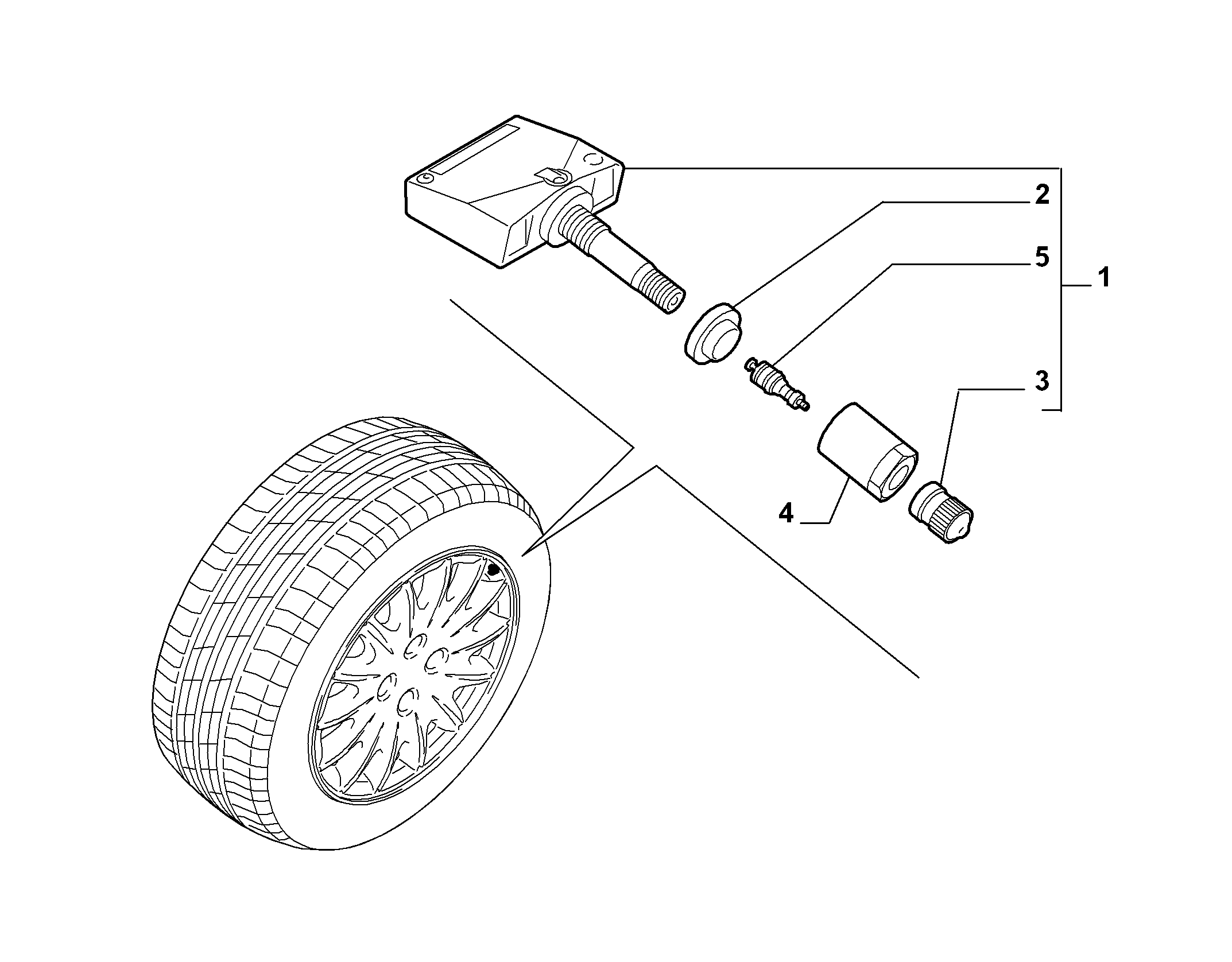 Lancia 9634866180 - Tekerlek sensörü, lastik basıncı kontrol sistemi www.parts5.com