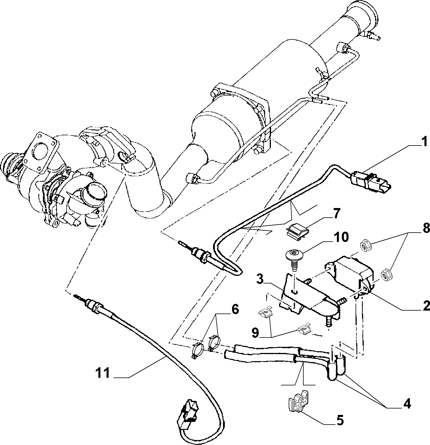 Lancia 9645022680 - Senzor, presiune gaze evacuare www.parts5.com