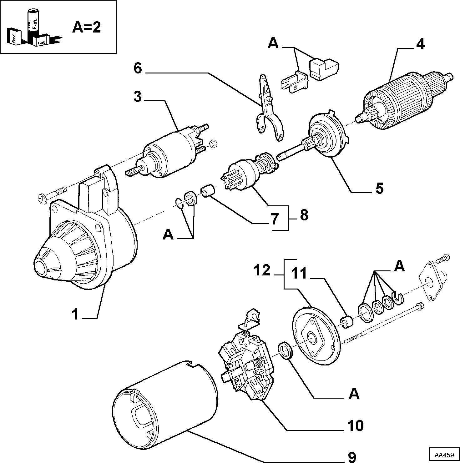 Lancia 9947830 - Motor de arranque www.parts5.com