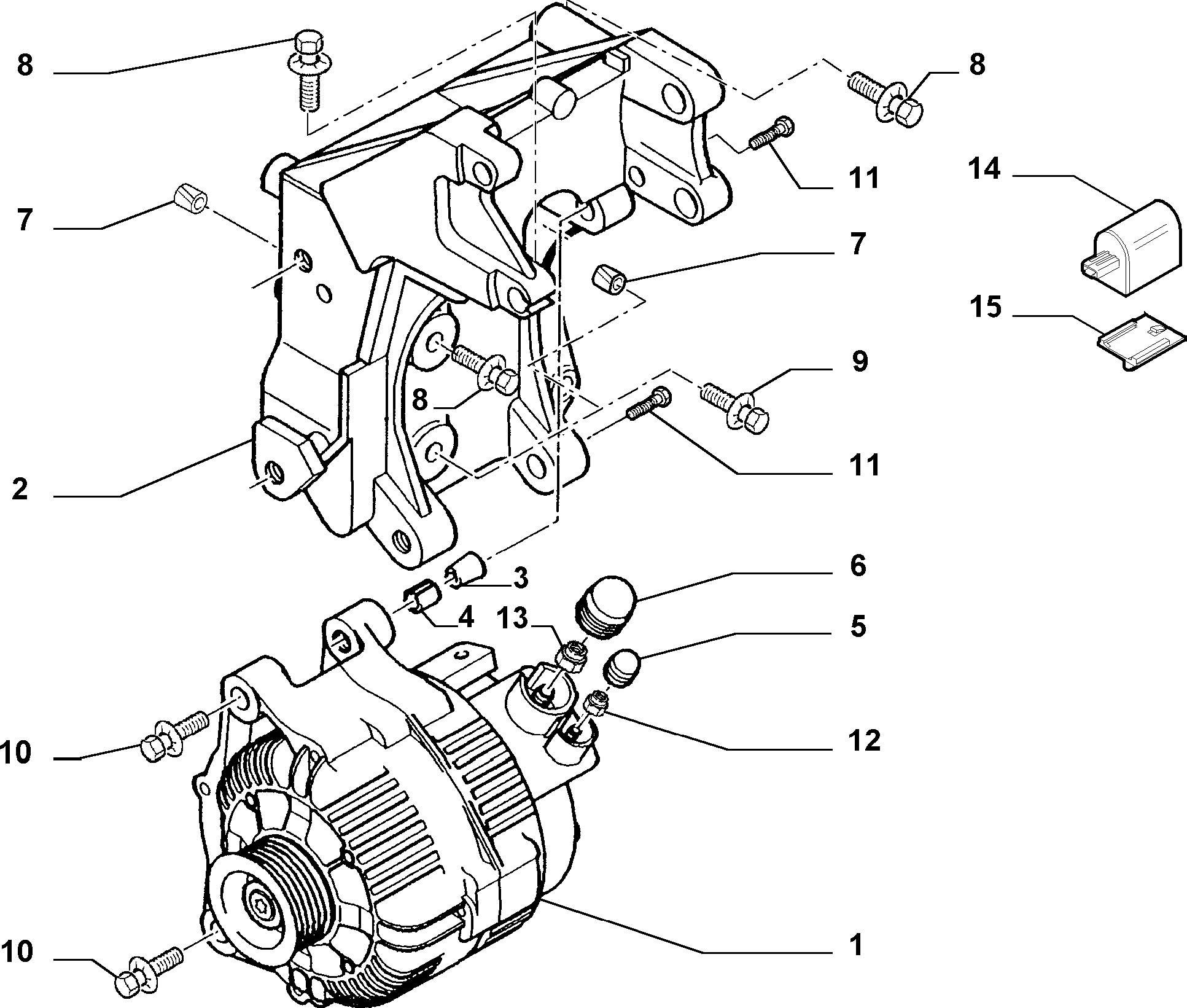 PEUGEOT 9646065480 - Alternator www.parts5.com