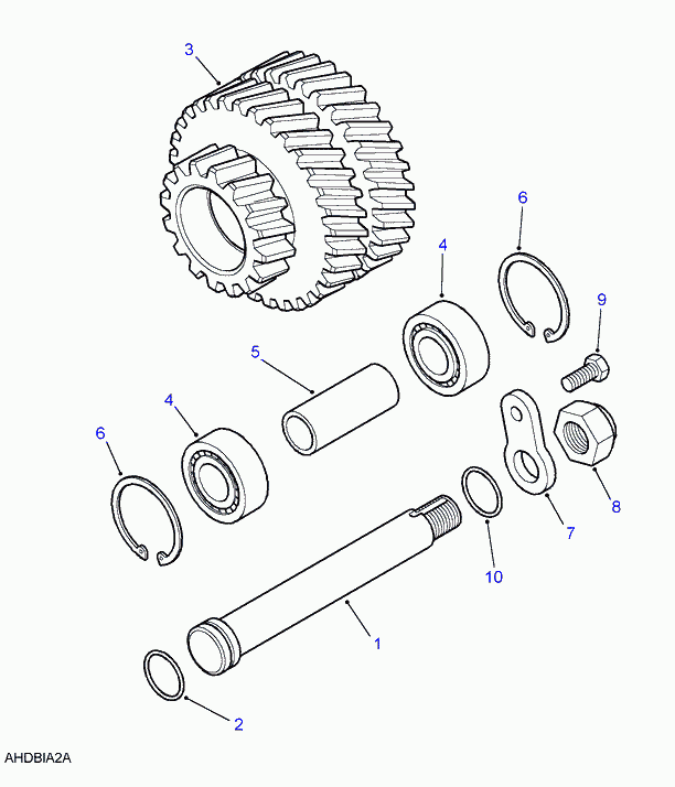 Land Rover WA108051L - Vzmetni obroček, naprava za izpuh www.parts5.com