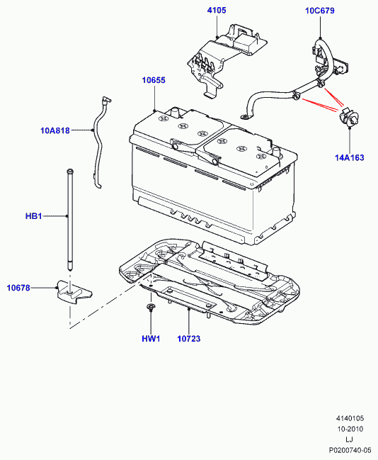 Land Rover LR032260 - Starter Battery parts5.com