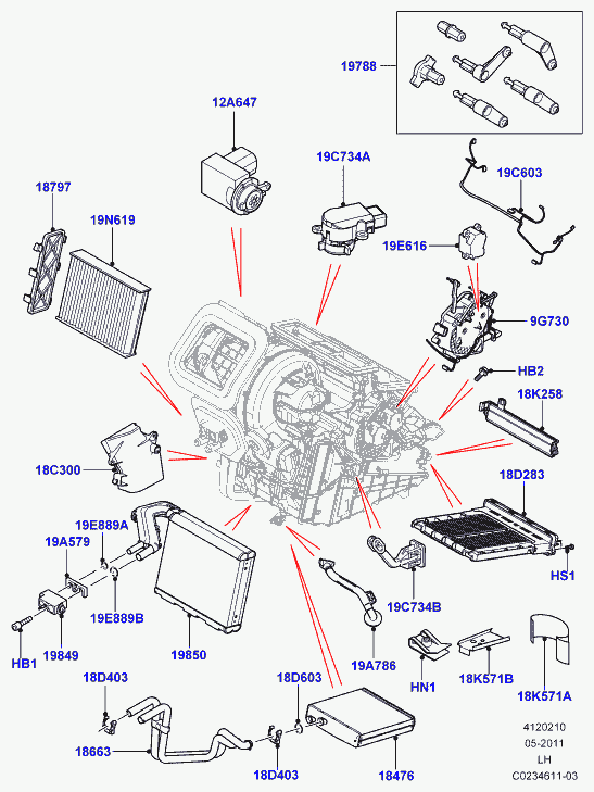 Land Rover LR019192 - Filter, Innenraumluft www.parts5.com