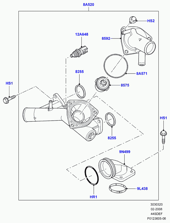 Land Rover 4603183 - Sonde de température, liquide de refroidissement www.parts5.com