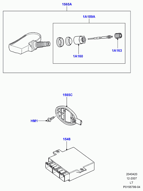 Land Rover LR018860 - Senzor, sistem de control al presiunii pneuri www.parts5.com