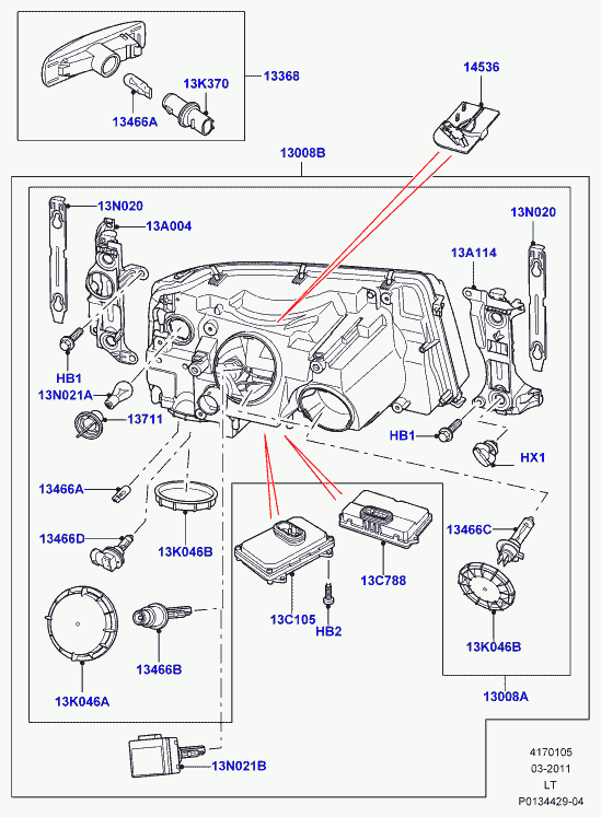 Land Rover XZQ100190L - Zarnica, smerna utripalka www.parts5.com