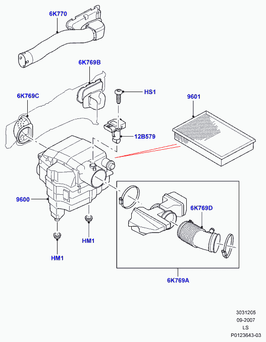 Land Rover PHF000140 - Air Mass Sensor www.parts5.com