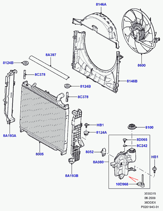 Land Rover PCD500030 - Pokrywa / Osłona www.parts5.com