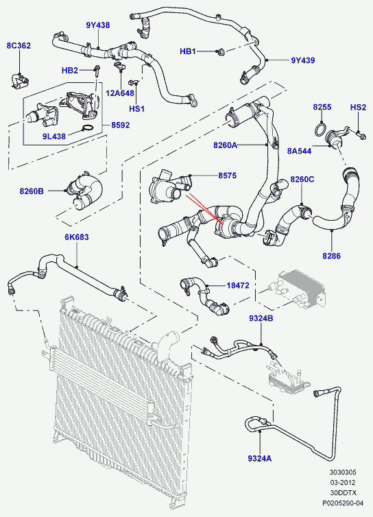 Land Rover LR041442 - Sensor, temperatura del refrigerante www.parts5.com