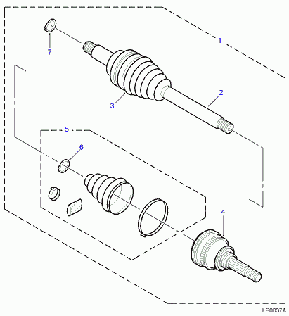 Land Rover TOB000110 - Drive Shaft www.parts5.com