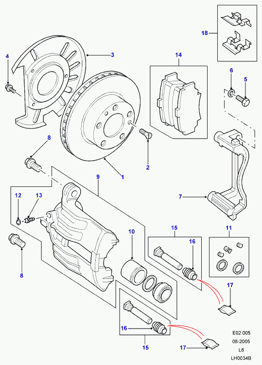 Land Rover SEK100030 - Émbolo, pinza del freno www.parts5.com