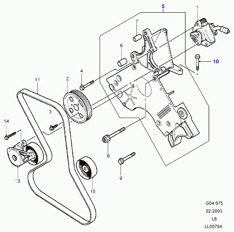 Land Rover PQS101271L - Keilrippenriemen www.parts5.com