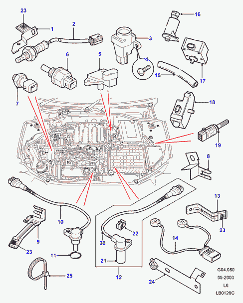 Rover MEK100170L - Sensor, temperatura del refrigerante www.parts5.com