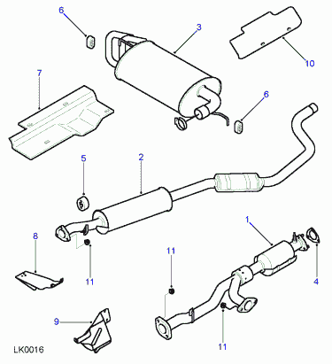 Land Rover WCJ000340 - Catalytic Converter www.parts5.com