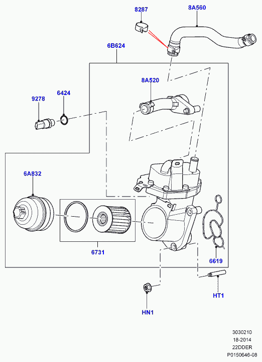 Land Rover LR005365 - Capteur, pression d'huile www.parts5.com