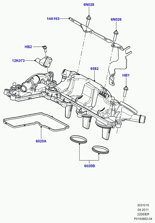 Land Rover LR016847 - Tunnistin, nokka-akselin ajoitus www.parts5.com