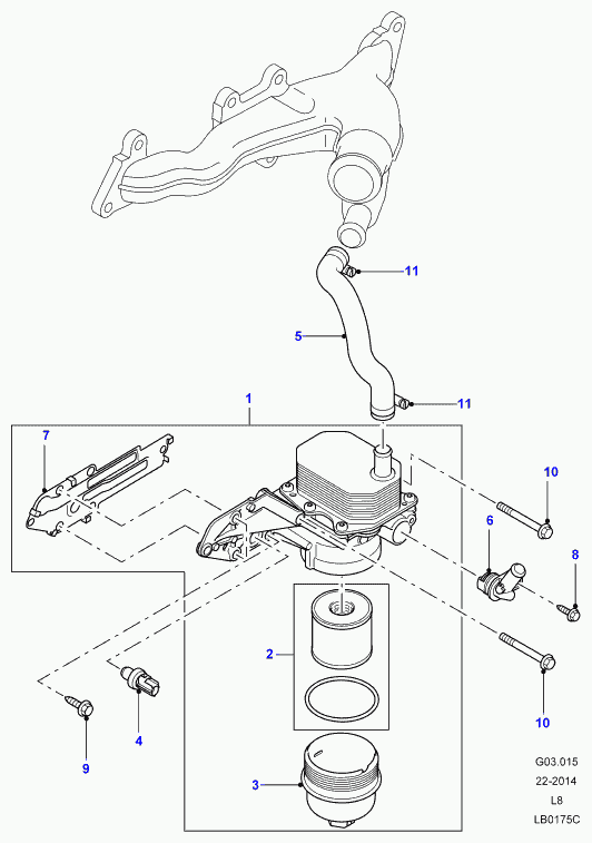 Land Rover LR004410 - Датчик, давление масла www.parts5.com