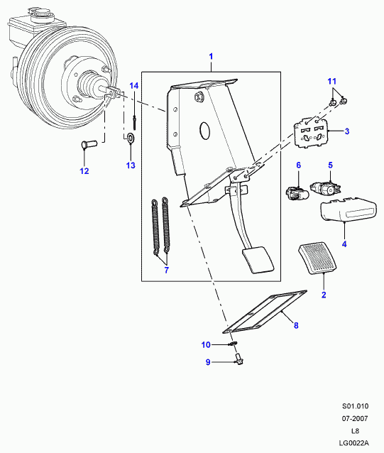 Land Rover XKB500180 - Stikalo zavorne luci www.parts5.com