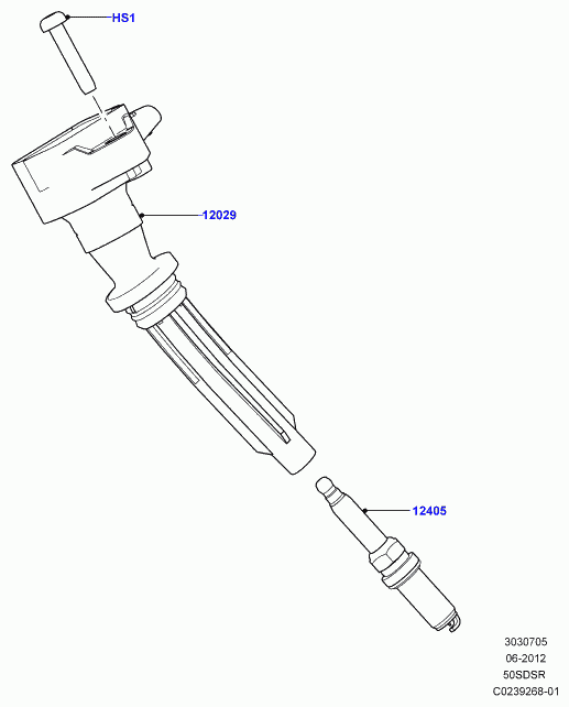 Land Rover LR032080 - Bujii www.parts5.com