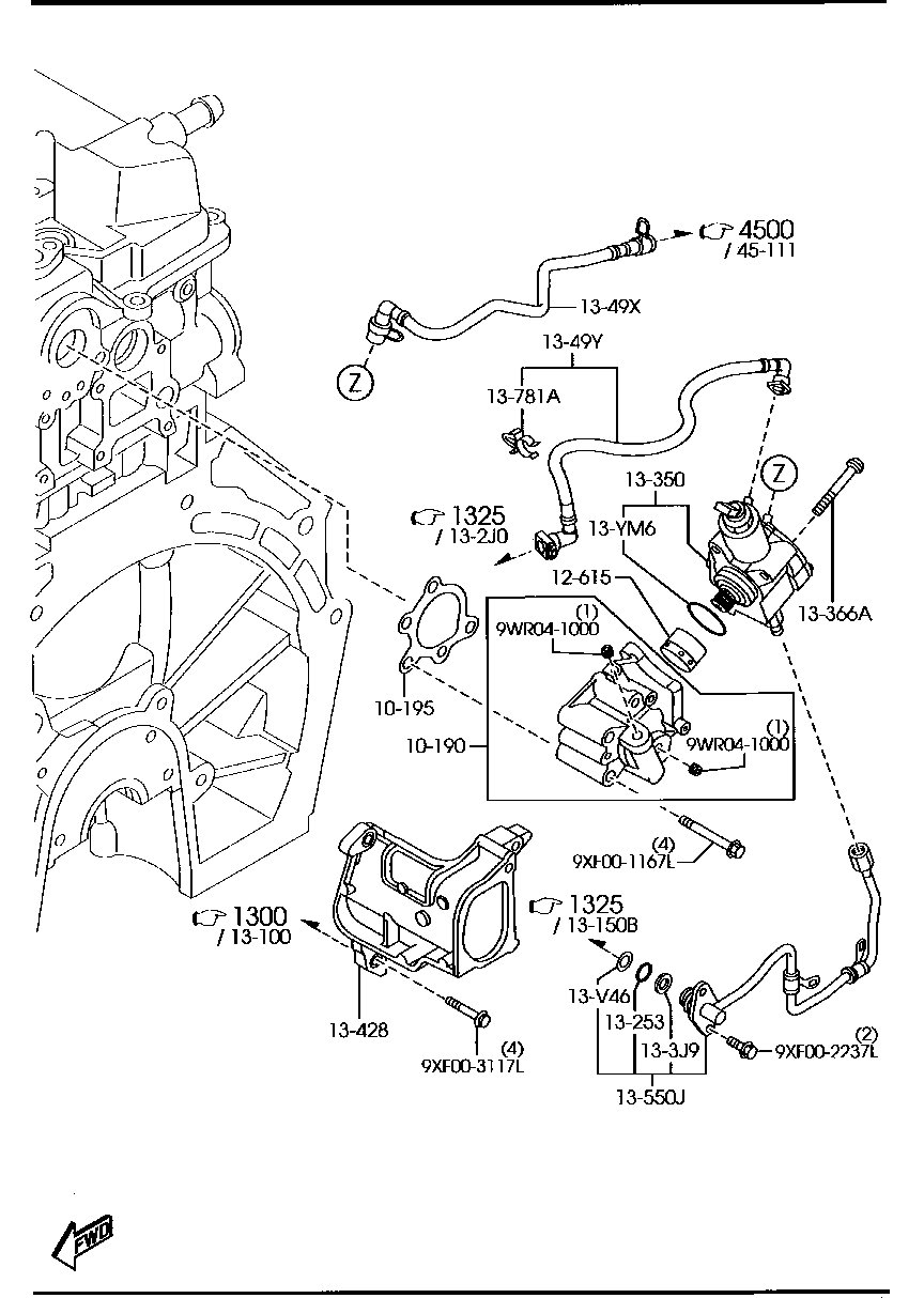 MAZDA L3K9-13-ZE5 - Fuel system: 1 pcs. www.parts5.com