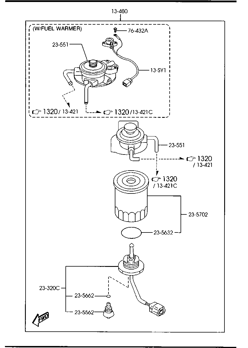 MAZDA WL81-13-ZA5 - Üzemanyagszűrő www.parts5.com