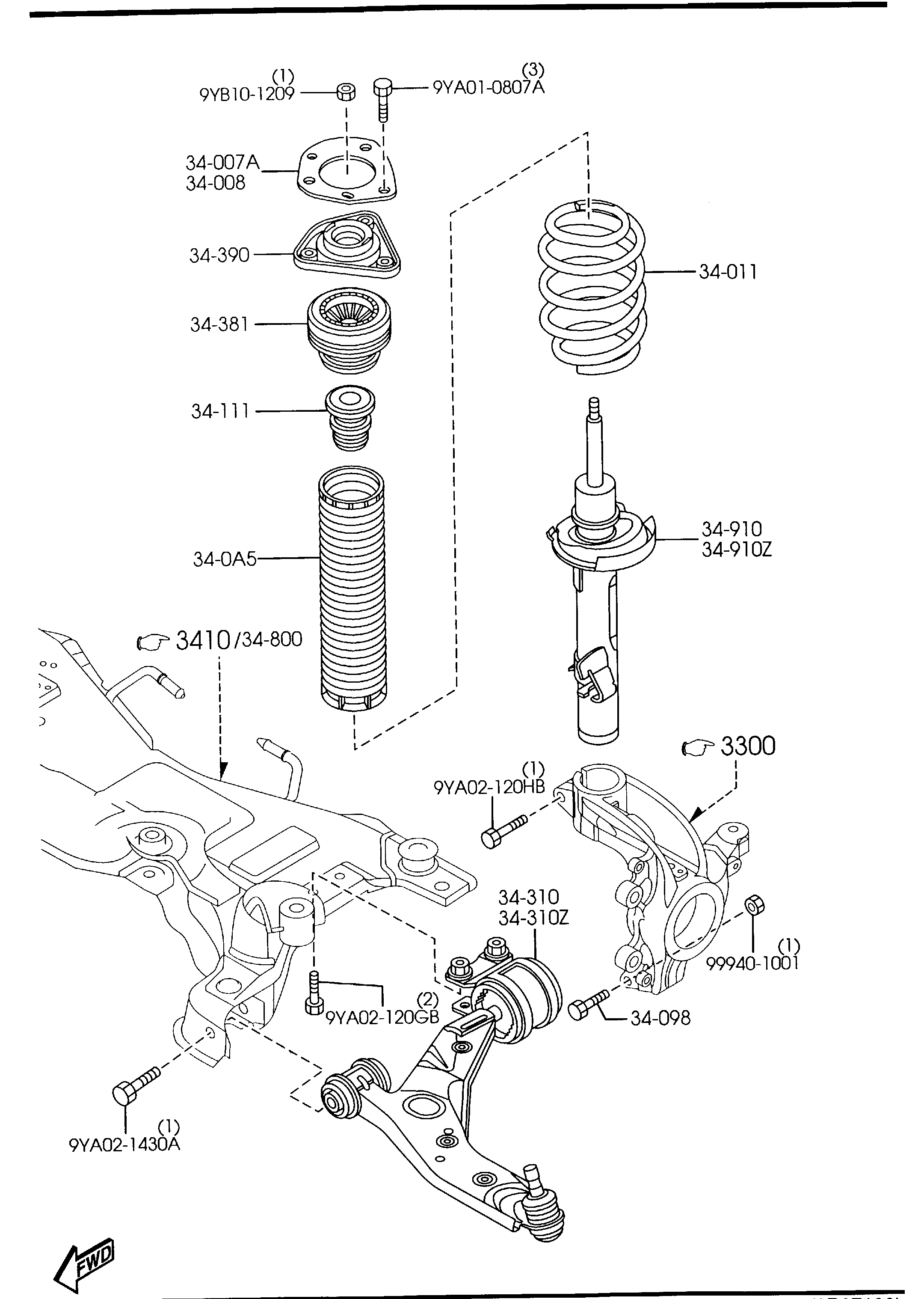 FORD B32H-34-350A - Bras de liaison, suspension de roue www.parts5.com