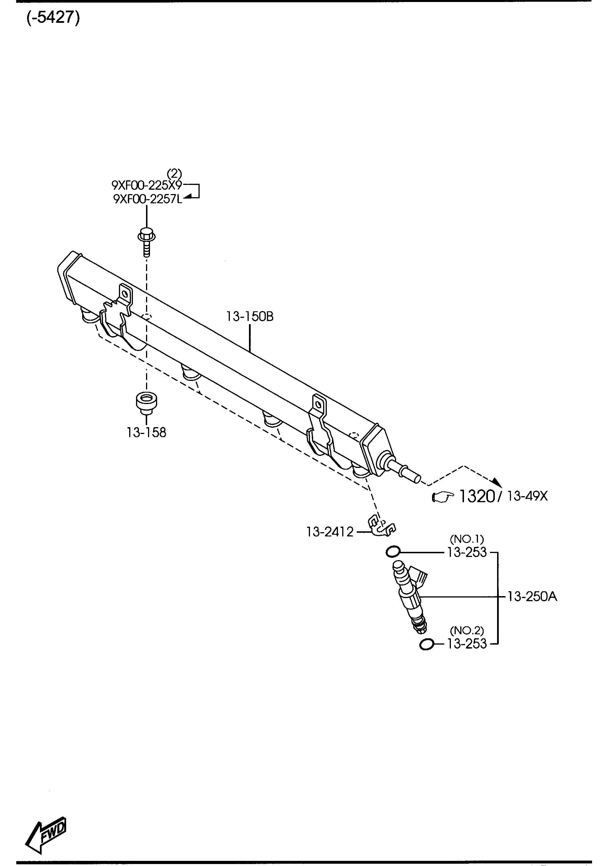 MAZDA L3Y1-13-253 - Τσιμούχα, μπεκ ψεκασμού www.parts5.com