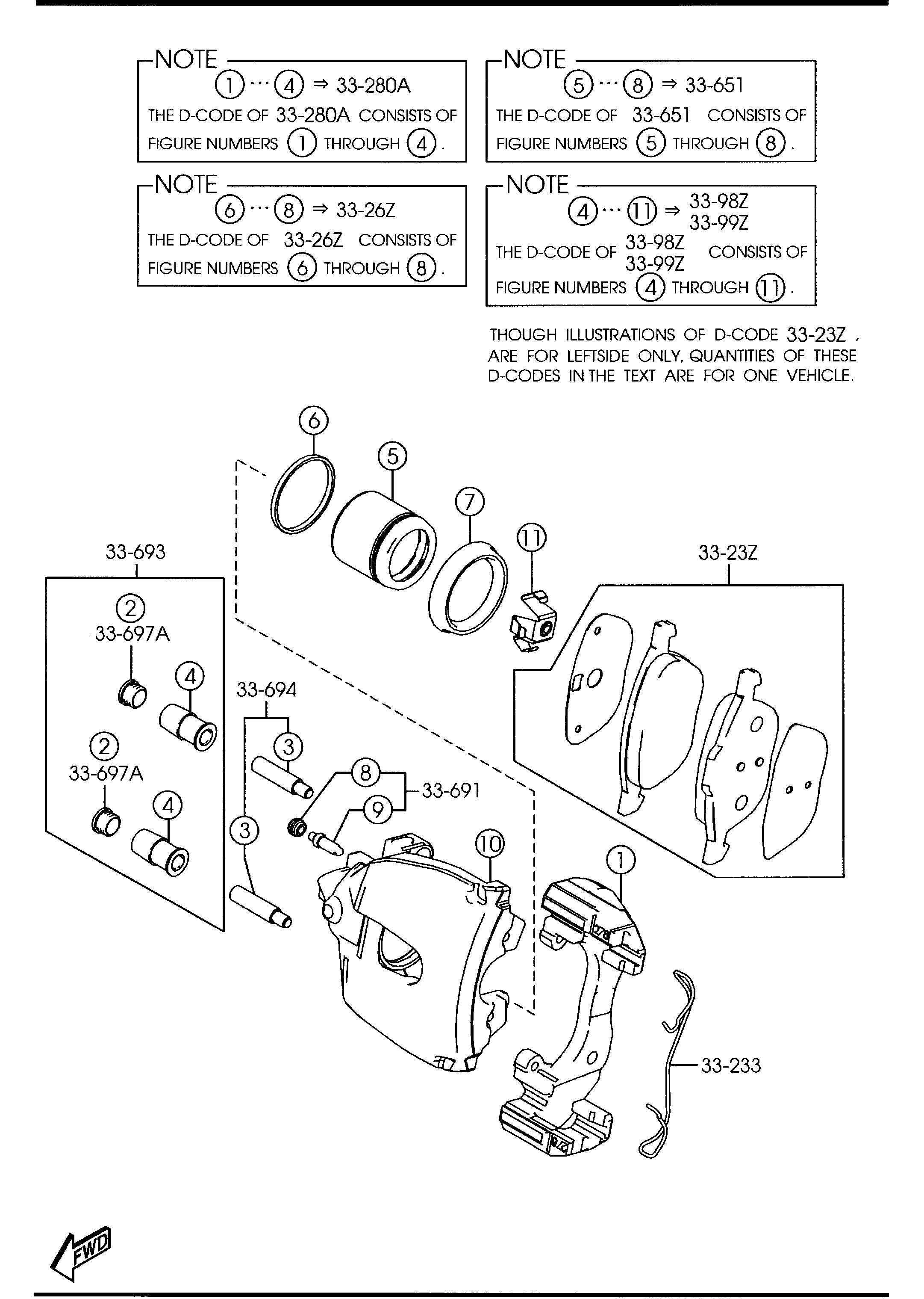 FORD B3YH-33-23ZA - Тормозные колодки, дисковые, комплект www.parts5.com