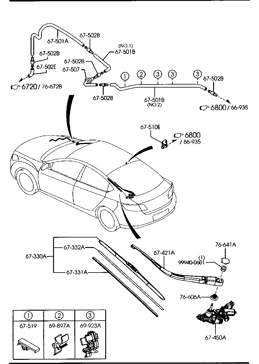 MAZDA GS1M-67-330 - Balai d'essuie-glace www.parts5.com