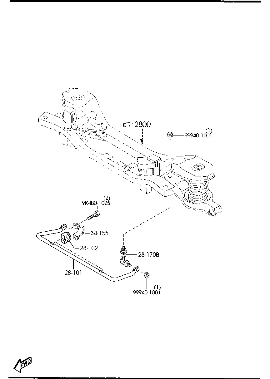 MAZDA BP4K-28-170E - Тяга / стойка, стабилизатор www.parts5.com