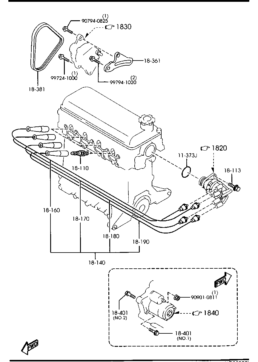 MAZDA B587-18-381 - Ιμάντας poly-V www.parts5.com