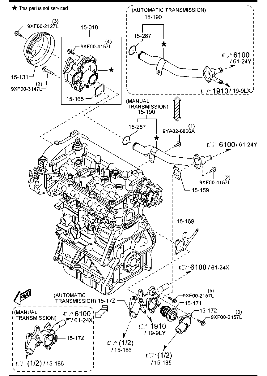 MAZDA PE01-15-171 - Термостат, охлаждающая жидкость www.parts5.com