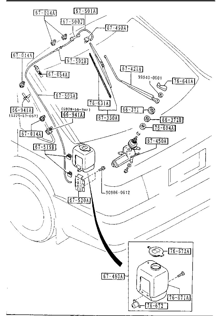 MAZDA G226-67-330A - Limpiaparabrisas www.parts5.com