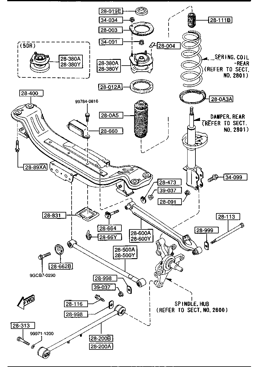 MAZDA GA2A-28-0A5 - Tolmukaitse komplekt,Amordid www.parts5.com