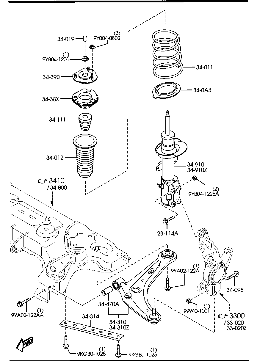 FORD D651-34-300B - Tie Rod End parts5.com