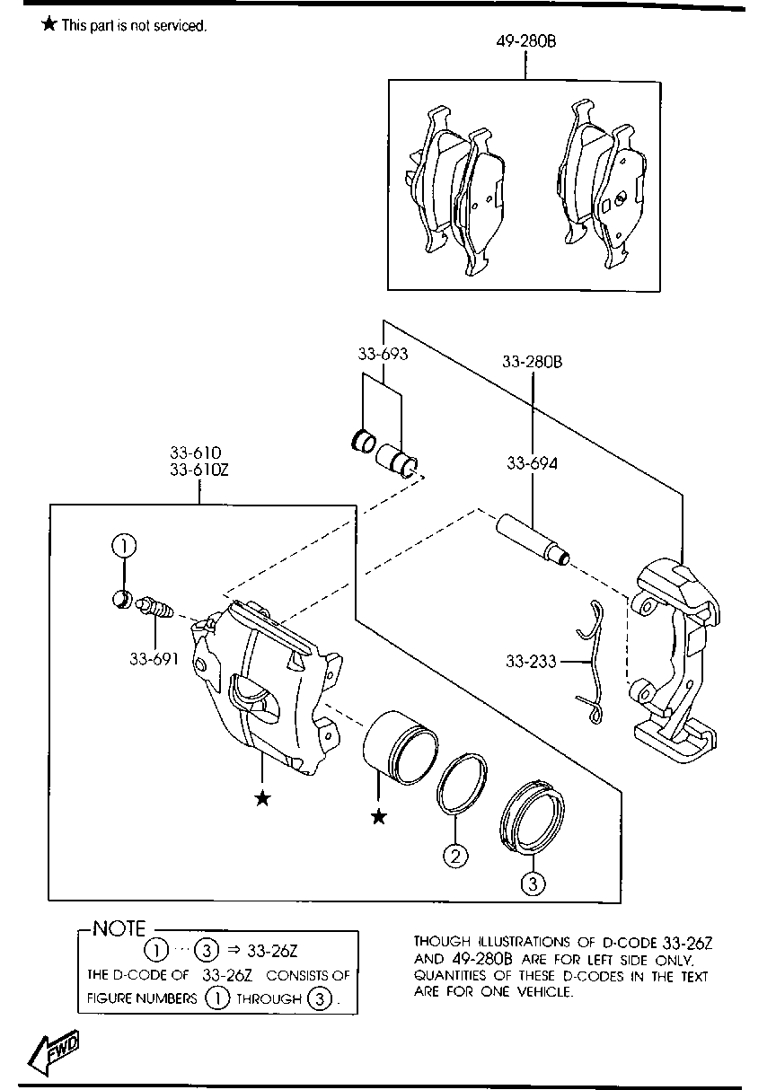 MAZDA DDY2-33-71X - Brake Caliper www.parts5.com