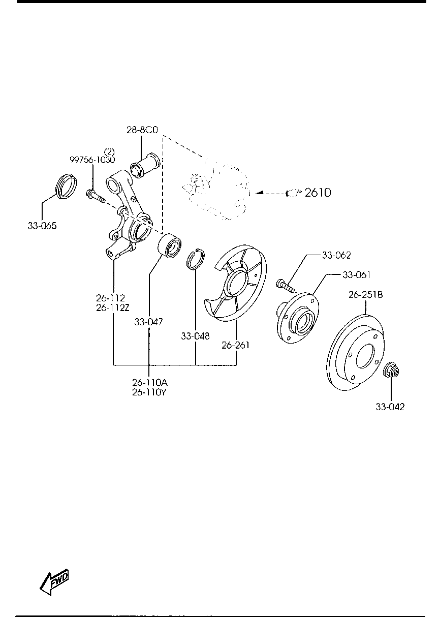 MAZDA B21M-33-048 - Zestaw łożysk koła www.parts5.com