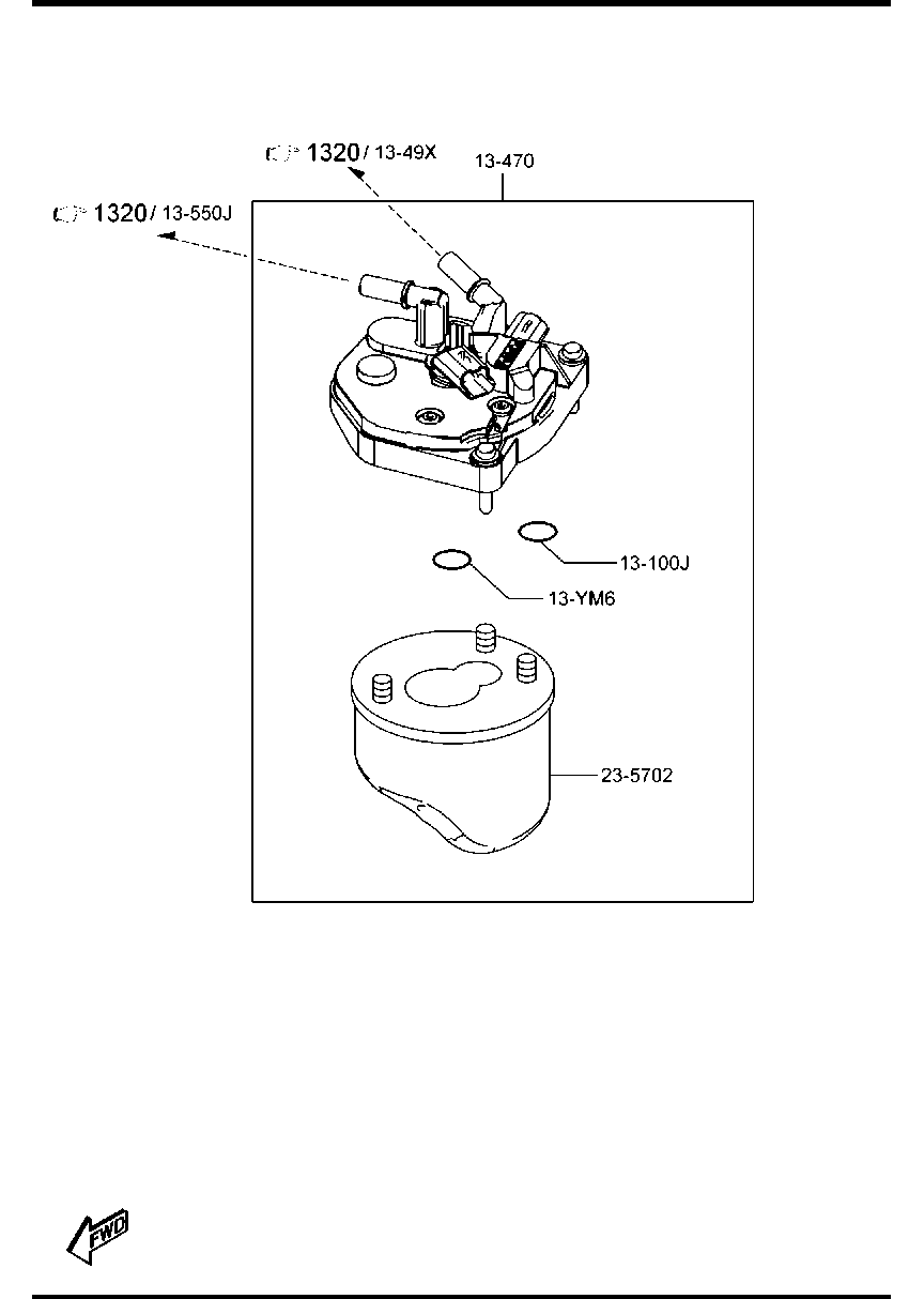 MAZDA Y650-13-480 - Filtru combustibil parts5.com