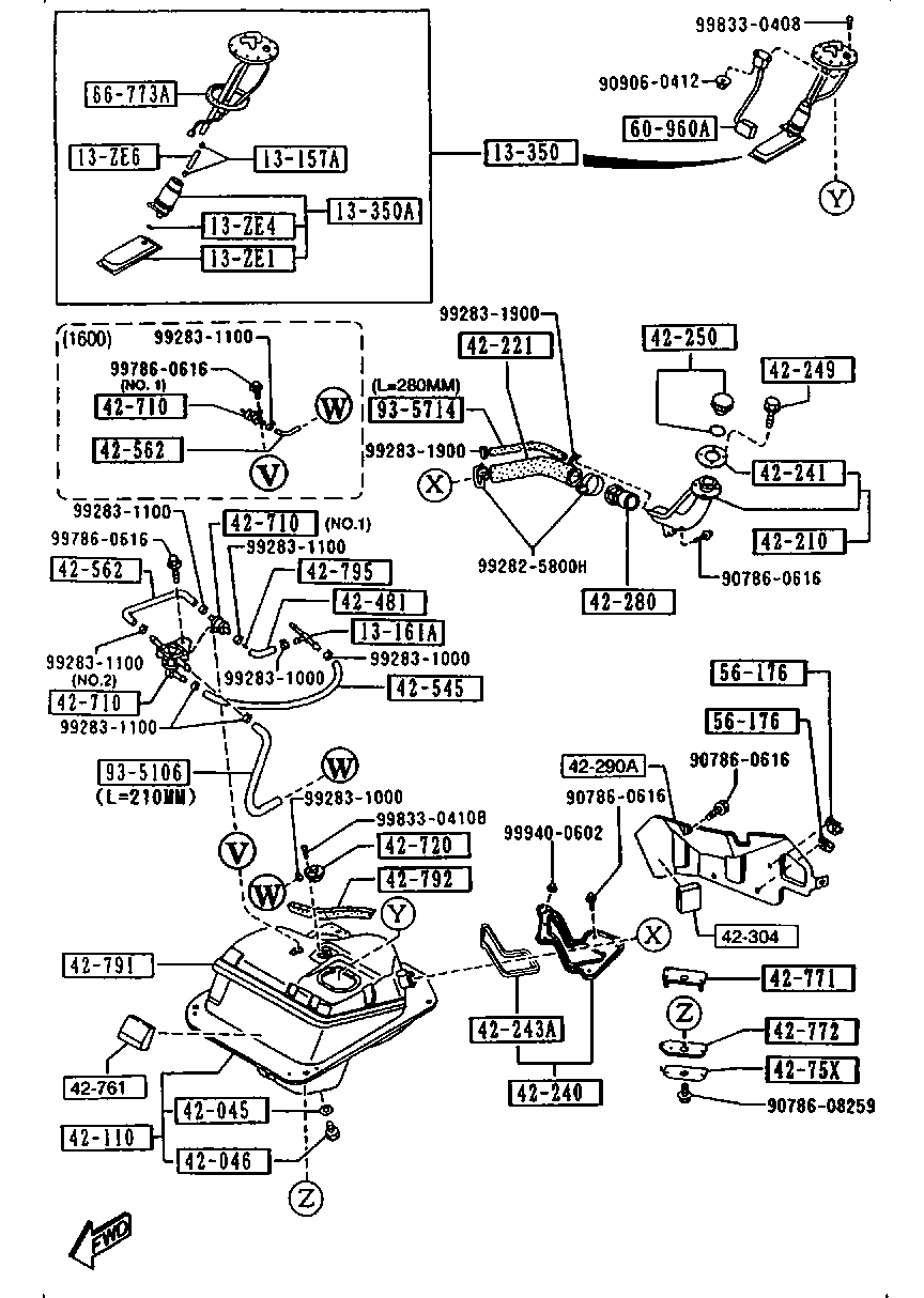 MAZDA BPE8-13-350 - Fuel Pump parts5.com